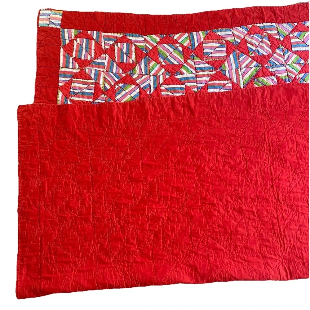 Vintage Handmade Quilt Patchwork 76x76